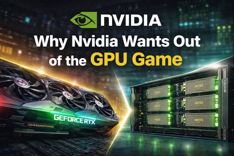Why Nvidia wants out of the GPU game shown by a comparison between Nvidia gaming GPUs and AI data center accelerators
