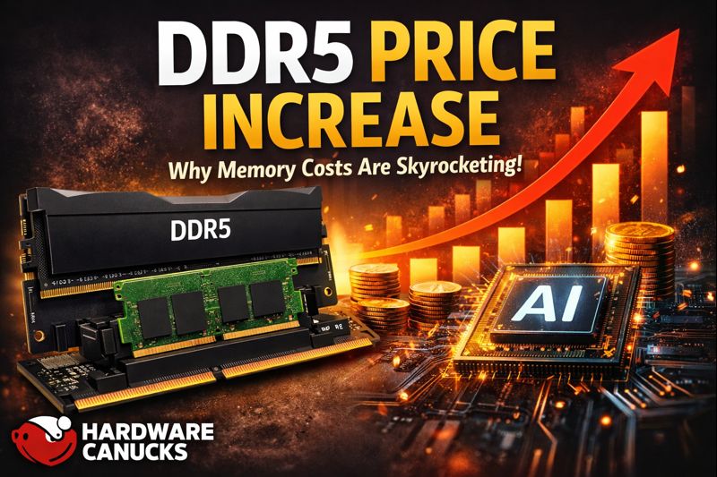 DDR5 price increase showing rising memory costs driven by AI demand and reduced consumer supply